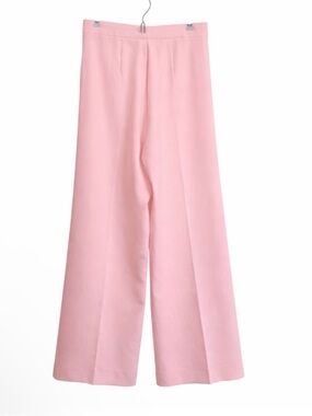 MaxMara Made in Italy 100% cotton light pink wide leg trouser pants, size 12